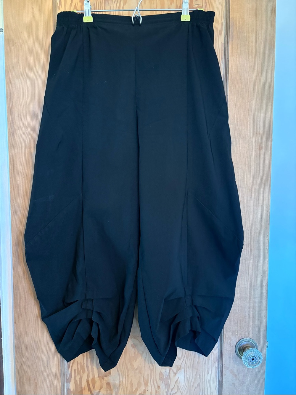 Women’s Black Draped Balloon Pants